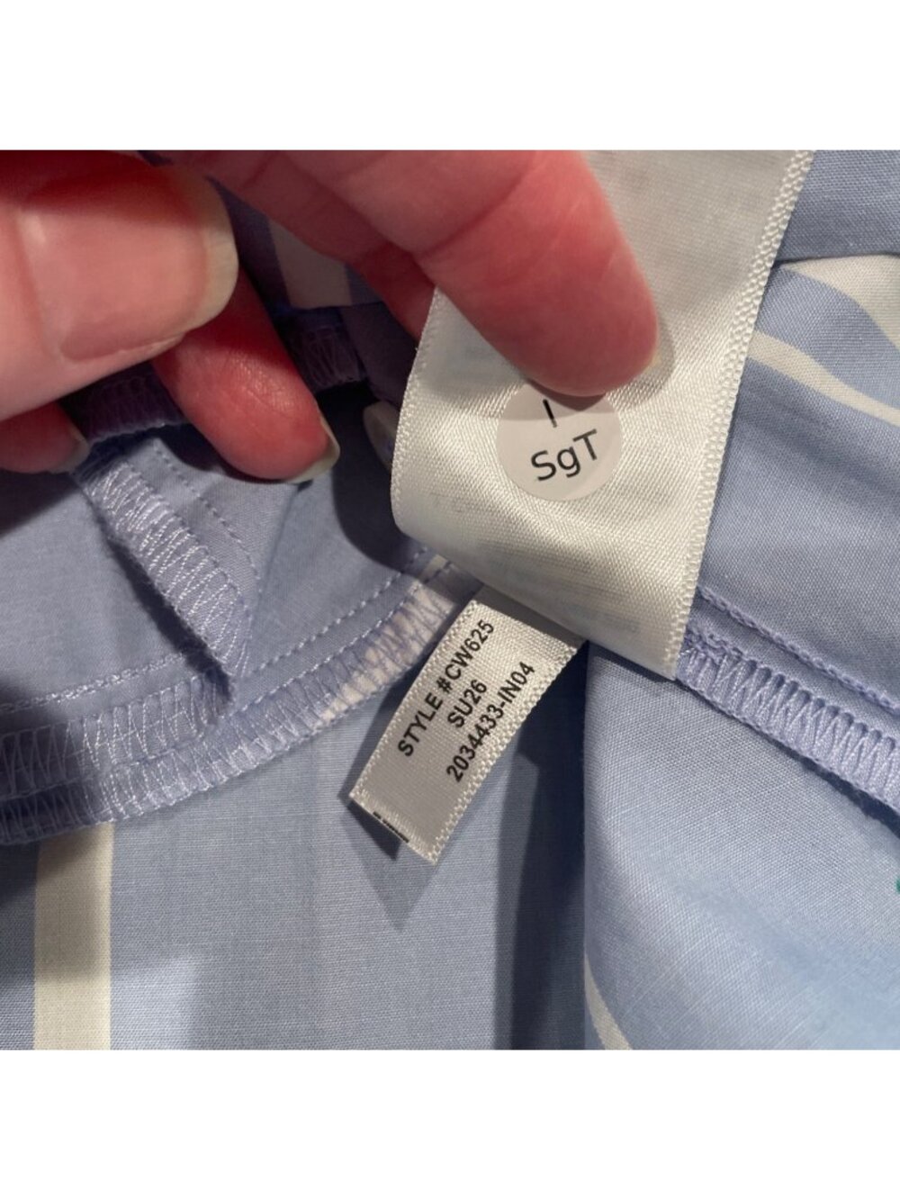 NWT Flawed J.Crew Puff-Sleeve Mini Dress XXS Blue Striped Cotton Popover Poplin - Picture 14 of 14
